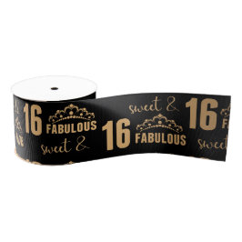Elegant Sweet 16 Typografie Ripsband