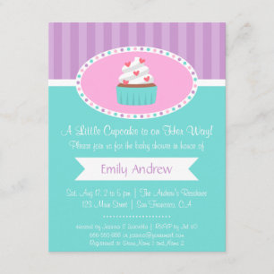 Elegant Sweet Cupcake Baby Shower Einladungen
