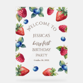 Élégant Sweet One Berry Accueil Premier Anniversai