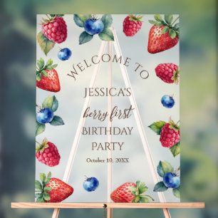 Élégant Sweet One Berry Accueil Premier Anniversai