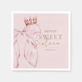Elegant Sweet Sixteen Birthday Serviette