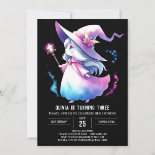 Elegant Sweet Wizard Geburtstag Einladung