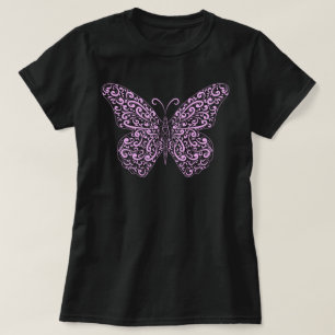 Elégant T-shirt papillon rose pâle