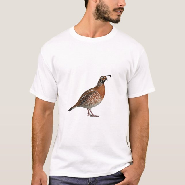 "Elégant T-shirt Quail Design" (Devant)
