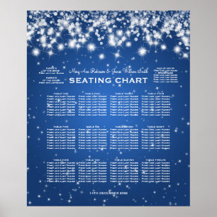 Élégant tableau de mariage Seating Chart Winter Sp