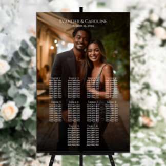 Elégant tableau de sièges mariage photo 10 tables
