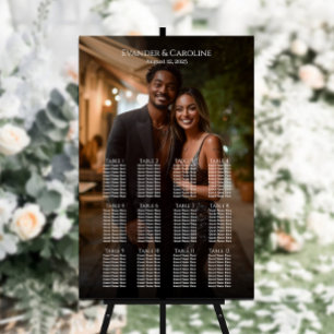 Élégant tableau de sièges mariage photo 12 tables