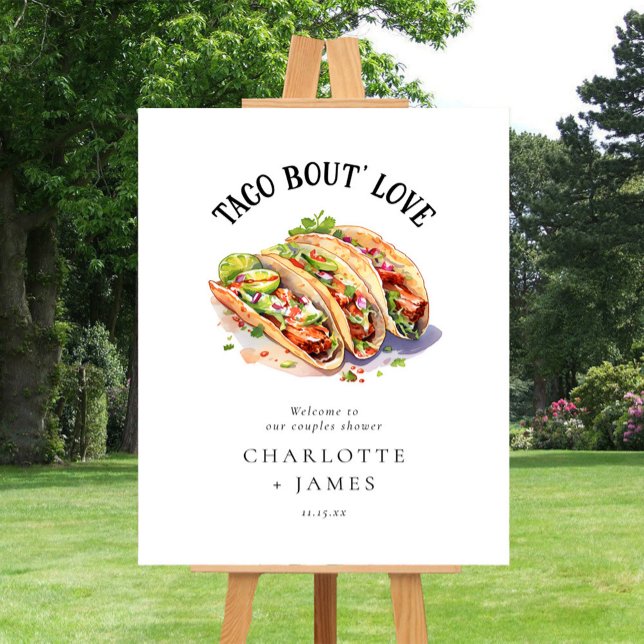 Élégant Taco Bout Love Couples Affiche de bienvenu (Créateur téléchargé)