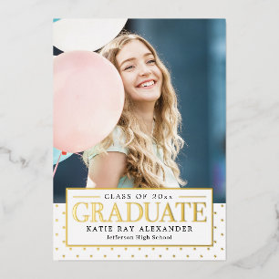 Élégant Tag Graduation Annonce Invitation
