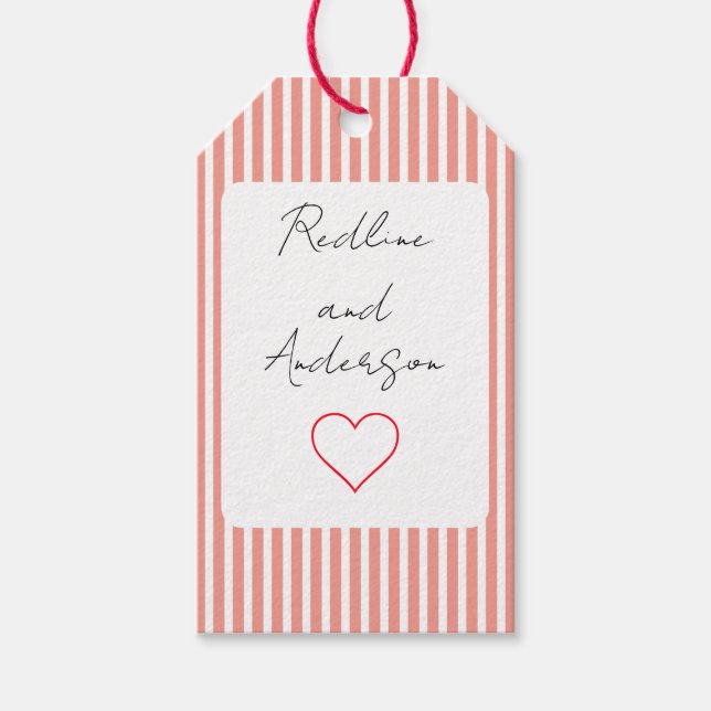 Elegant Tangerine Wedding Geschenkanhänger (Vorderseite)