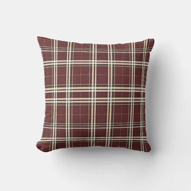 Elegant Tartan Inspiriert Kissen (Vorderseite)