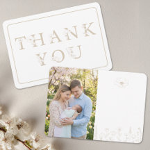 Elegant Taupe Baby Shower Photo