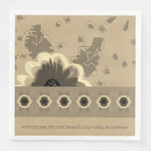 Elegant Taupe Floral