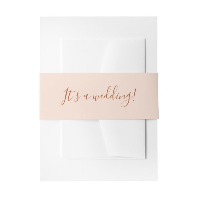 Elegant Terra Cotta Eine Hochzeit Einladungsbanderole (Vorderseite Beispiel)
