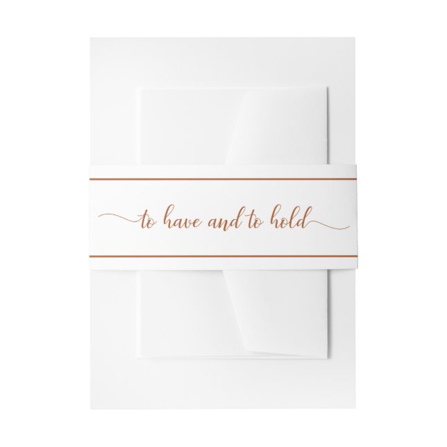 Elegant Terra Cotta zu haben und Hochzeit zu halte Einladungsbanderole (Vorderseite Beispiel)