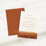 Elegant Terracotta Abstrakte Wüste Boho Wedding Einladung<br><div class="desc">Elegante Terracotta Aquarell abstrakte Wüstenhochzeit Einladung. Ideal für Hochzeiten im Herbst.</div>