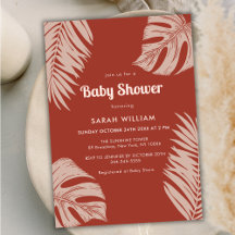 Elegant Terracotta Boho Verlasse Baby Shower