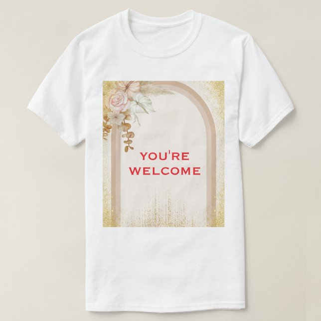 Elegant Terracotta Flower Graphic Tee (Design vorne)