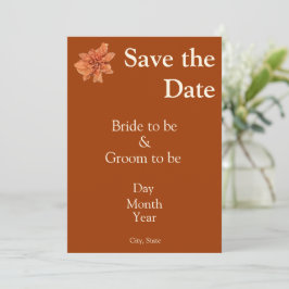 Elegant Terracotta Save the Date - Hochzeit im Her