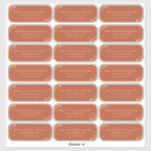 Elegant Terracotta und Gold Wedding Guest Address