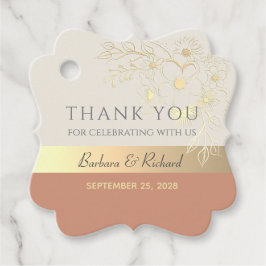 Elegant Terracotta Wedding Vielen Dank Geschenkanhänger