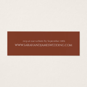 Elegant Terracotta Wedding Website Rsvp Card