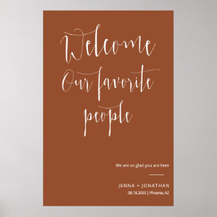 Elegant Terracotta - Willkommen bei der Hochzeitsf Poster