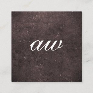 Elegant Texture Monogram Quadratische Visitenkarte