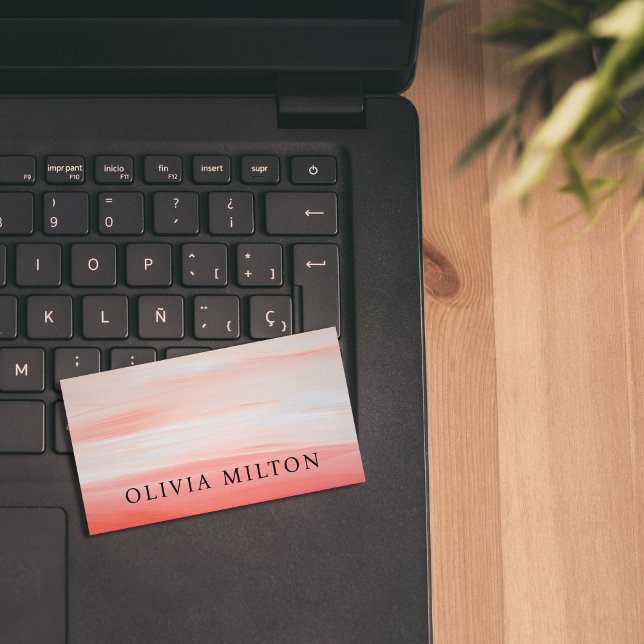 Elegant Texture Pastel Bold Consultant Visitenkarte (Von Creator hochgeladen)