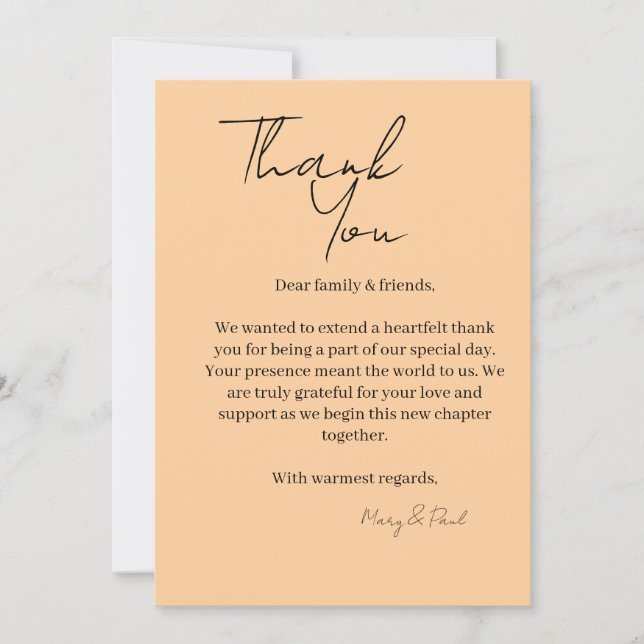 Elegant Thank You Card Dankeskarte (Vorderseite)