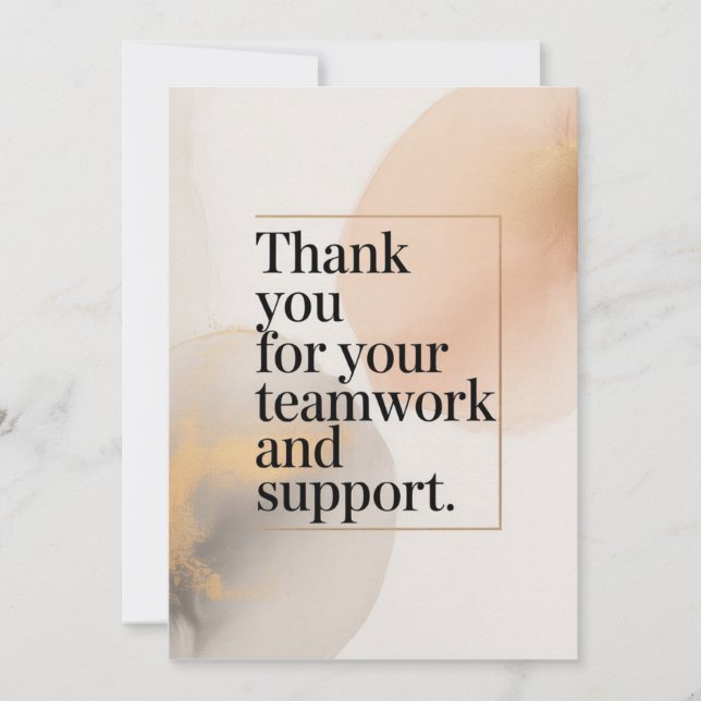 Elegant Thank You Card for Coworker Karte (Vorderseite)