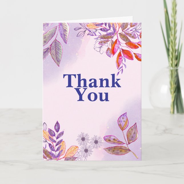 Elegant Thank You Card Karte (Vorderseite)