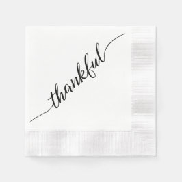 Elegant Thankful | Erntedank Script Calligraphy Serviette