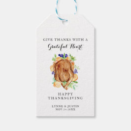 Elegant Thanksgiving Dinner Give Thanks Grateful Geschenkanhänger