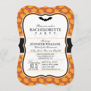 Élégant thème Halloween Bachelorette Invitation