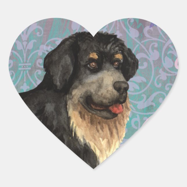 Élégant tibétain Mastiff Heart Sticker (Devant)