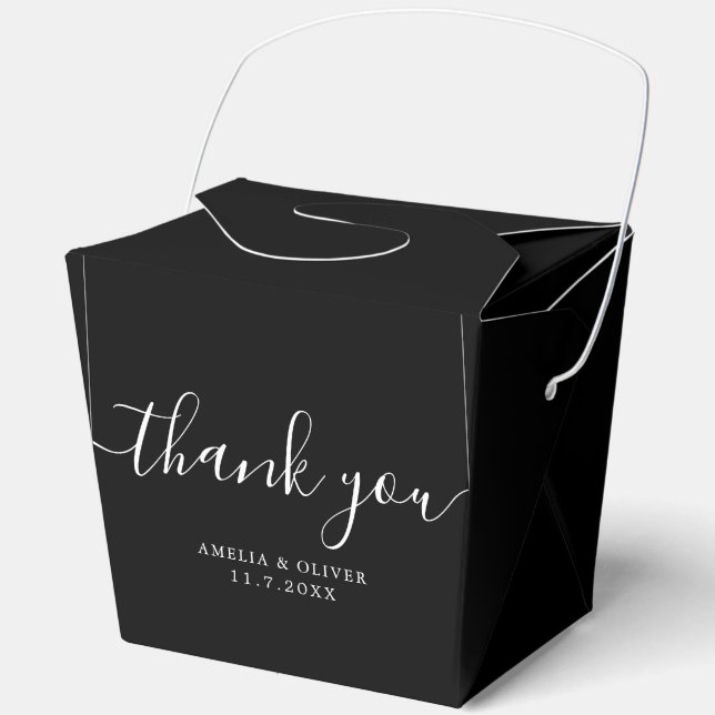 Elegant Timeless Wedding Thank You | Personalized  Geschenkschachtel (Vorderseite)