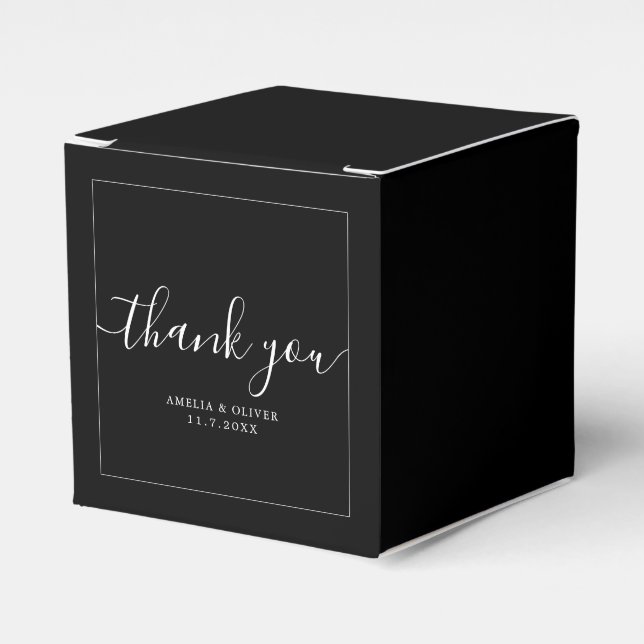 Elegant Timeless Wedding Thank You | Personalized  Geschenkschachtel (Vorderseite)