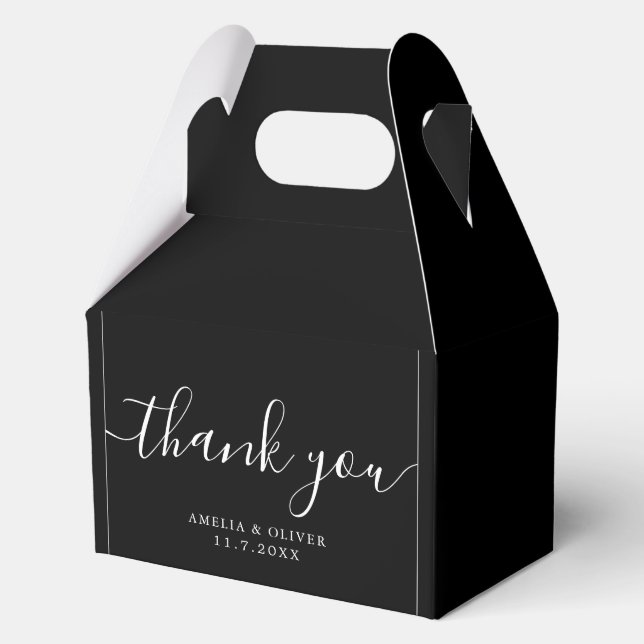 Elegant Timeless Wedding Thank You | Personalized  Geschenkschachtel (Vorderseite)