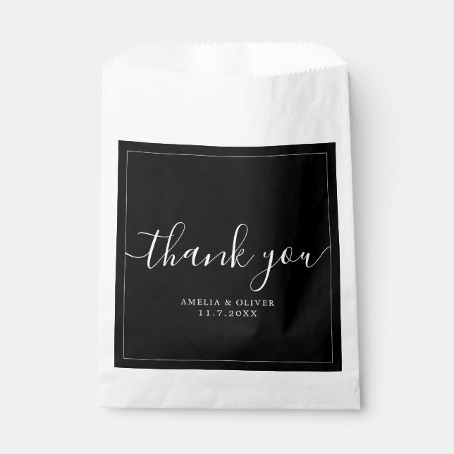Elegant Timeless Wedding Thank You | Personalized  Geschenktütchen (Vorderseite)