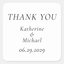 Elegant Timeless White Wedding Stickers