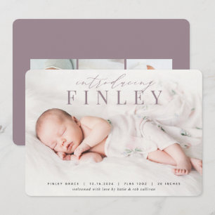 Élégant titre Faire-part de naissance photo