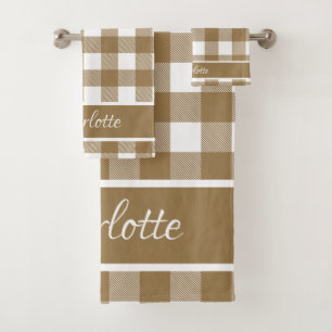 Elégant Tortilla moderne Brown Buffalo blanc Chèqu