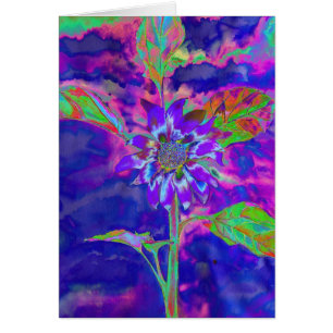 Élégant tournesol à fleurs violettes