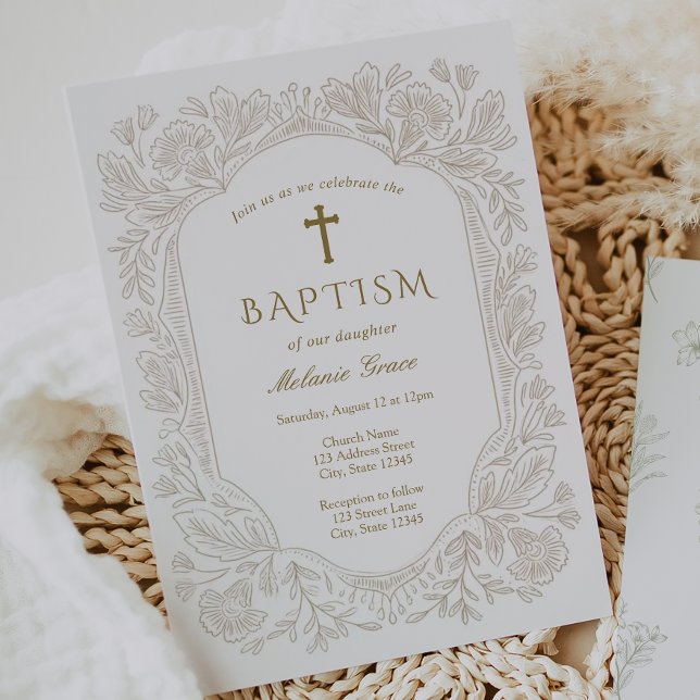 Elegant Traditional Baptism Invitation Einladung (Von Creator hochgeladen)