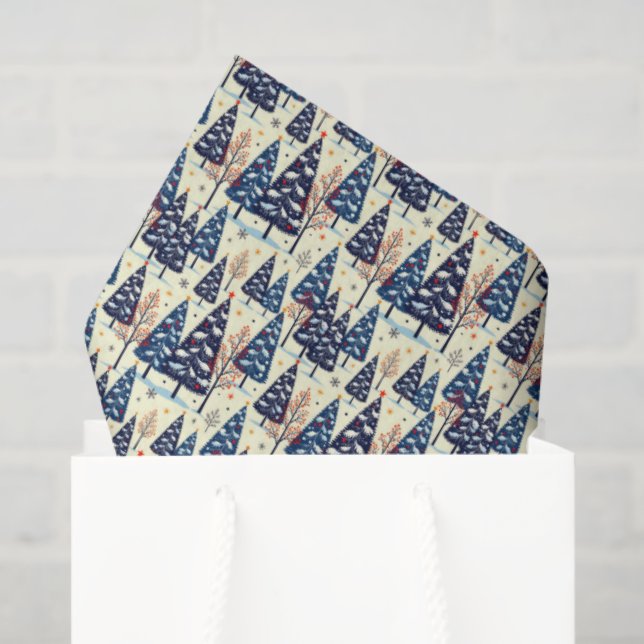 Elegant Trees Seidenpapier (Geschenktüte)