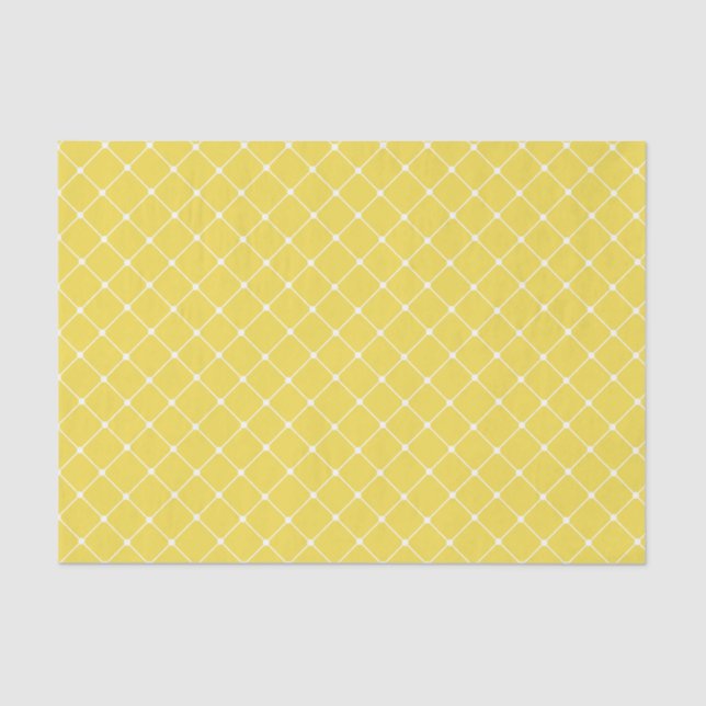 Elegant Trellis Pattern | Gelb Seidenpapier (Vorderseite)