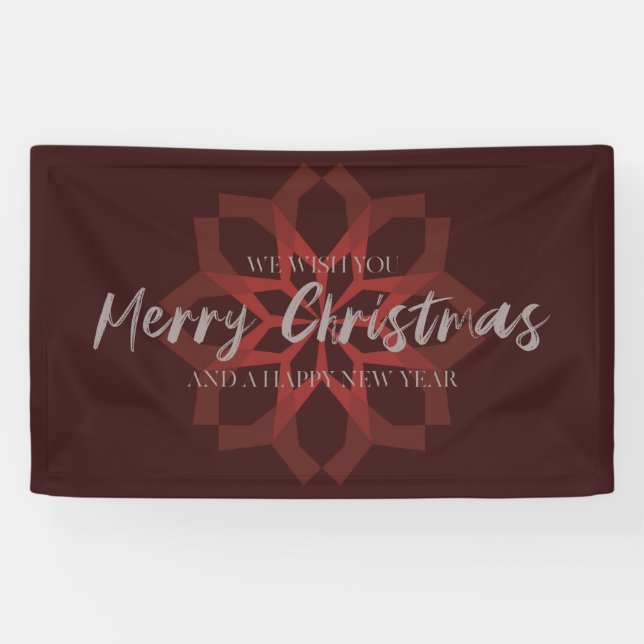 Elegant, trendig, cool "Wir wünschen Ihnen frohe W Banner (Horizontal)