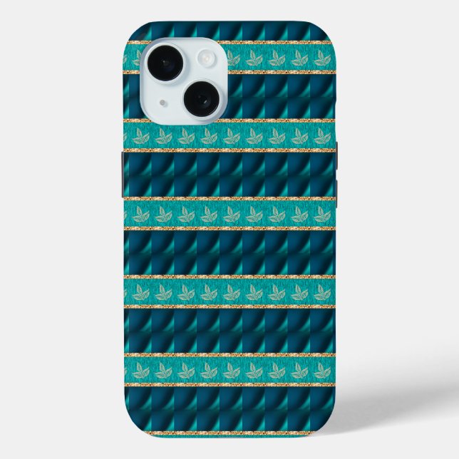 Elegant Trendy Aquamarin Case-Mate iPhone Hülle (Rückseite)