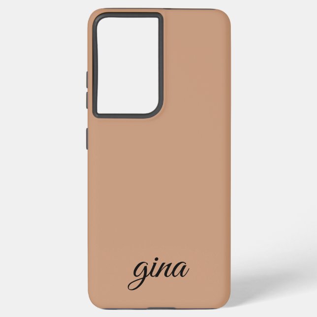 Elegant Trendy Brown Cusstomize Samsung Galaxy Hülle (Rückseite)